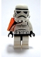 Minifig No: sw0199  Name: Sandtrooper - Orange Pauldron (Solid), No Survival Backpack, No Dirt Stains, Helmet with Dotted Mouth Pattern and Solid Black Head