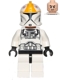 Minifig No: sw0491  Name: Clone Trooper Pilot (Phase 1) - Bright Light Orange Markings, Scowl