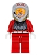 Minifig No: sw0757  Name: Rebel Pilot A-wing (Open Helmet, Red Jumpsuit)