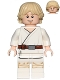 Minifig No: sw0778  Name: Luke Skywalker (Tatooine, White Legs, Stern / Smile Face Print)