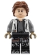 Minifig No: sw0915  Name: Han Solo, White Jacket, Black Legs with Dirt Stains