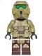 Minifig No: sw1002  Name: Clone Scout Trooper, 41st Elite Corps (Phase 2) - Kashyyyk Camouflage, Dark Tan Markings on Legs, Scowl