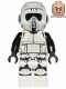Minifig No: sw1007  Name: Imperial Scout Trooper - Male, Dual Molded Helmet, Light Nougat Head, Scowl