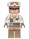 Minifig No: sw1015  Name: Hoth Rebel Trooper White Uniform, Dark Tan Legs (Frown)