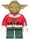 Minifig No: sw1071  Name: Yoda - Olive Green, Red Santa Jacket, Dark Green Short Legs