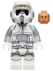 Minifig No: sw1182  Name: Imperial Scout Trooper, Hoth (Dual Molded Helmet) - Female, Nougat Head, Smirk