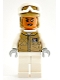 Minifig No: sw1185  Name: Hoth Rebel Trooper Dark Tan Uniform and Helmet, White Legs and Backpack, Female