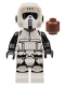 Minifig No: sw1229  Name: Imperial Scout Trooper - Female, Dual Molded Helmet, Reddish Brown Head, Open Mouth Smirk