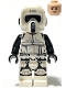 Lot ID: 400028455  Minifig No: sw1265  Name: Imperial Scout Trooper - Male, Dual Molded Helmet, Light Nougat Head, Dark Brown Eyebrows, Frown