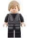 Minifig No: sw1370  Name: Luke Skywalker - Dark Bluish Gray Jedi Robe, Printed Legs, Shaggy Hair