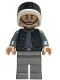 Minifig No: sw1391  Name: Rebel Fleet Trooper - Male, Vest with Pockets, Black Neck, Dark Brown Eyebrows