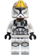 Minifig No: sw1425  Name: Clone Trooper Pilot (Phase 1) - Yellow Markings, Nougat Head