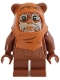 Minifig No: sw1435  Name: Wicket (Ewok), Molded Dark Orange Hood with Wrinkles