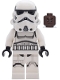 Minifig No: sw1454  Name: Imperial Stormtrooper - Male, Dual Molded Helmet with Light Bluish Gray Panels on Back, Shoulder Belts, Umber Head