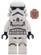 Minifig No: sw1464  Name: Imperial Stormtrooper - Female, Dual Molded Helmet with Light Bluish Gray Panels on Back, Shoulder Belts, Sienna Head