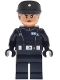 Minifig No: sw1465  Name: Imperial Navy Officer - Black Cap with Reddish Brown Hair