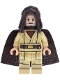 Minifig No: sw1467  Name: Obi-Wan Kenobi - Old, Dark Brown Hood and Spongy Cape