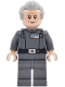 Minifig No: sw1471  Name: Grand Moff Wilhuff Tarkin - Dark Bluish Gray Uniform, Swept Back Hair, Dark Bluish Gray Eyebrows