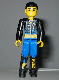 Lot ID: 389086969  Minifig No: tech002s  Name: Technic Figure Blue Legs, Black Top with Zippered Wetsuit and Knife and 'Diving' Pattern (Stickers) - Diver