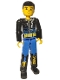 Minifig No: tech002s Name: Technic Figure Blue Legs, Black Top with Zippered Wetsuit for Diver, Knife, and 'DIVING' Pattern (Stickers) Minifig No: tech002s Name: Technic Figure Blue Legs, Black Top with Zippered Wetsuit for Diver, Knife, and 'DIVING' Pattern (Stickers)