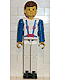 Minifig No: tech006 Name: Technic Figure White Legs, White Top with Blue Suspenders Pattern, Blue Arms Minifig No: tech006 Name: Technic Figure White Legs, White Top with Blue Suspenders Pattern, Blue Arms