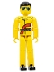 Minifig No: tech032  Name: Technic Figure Yellow Legs, Yellow Top (Power Puller Driver)