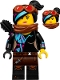 Minifig No: tlm129  Name: Lucy Wyldstyle with Black Quiver, Reddish Brown Scarf and Goggles, Smile / Angry