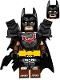 Minifig No: tlm130  Name: Batman - Battle Ready, Tire Armor, Tattered Cape, Yellow Utility Belt, Reddish Brown Boots