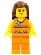 Minifig No: tls059  Name: LEGO Brand Store Female, Orange Halter Top - Sunrise