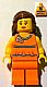 Minifig No: tls074  Name: LEGO Brand Store Female, Orange Halter Top - Alpharetta