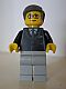 Minifig No: tls081  Name: LEGO Brand Store Male, Black Suit, Light Bluish Gray Legs, Dark Bluish Gray Smooth Hair (no specific back printing) {Glasgow}