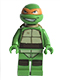 Minifig No: tnt038  Name: Michelangelo, Gritted Teeth, Smudges