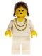Minifig No: trn006  Name: Necklace Gold - White Legs, Brown Female Hair