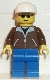 Minifig No: trn022 Name: Jacket Brown - Blue Legs, White Cap Minifig No: trn022 Name: Jacket Brown - Blue Legs, White Cap