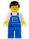 Minifig No: trn025  Name: Overalls Blue with Pocket, Blue Legs, Black Male Hair
