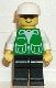 Minifig No: trn030 Name: Jacket Green with 2 Large Pockets - Black Legs, White Cap Minifig No: trn030 Name: Jacket Green with 2 Large Pockets - Black Legs, White Cap