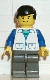 Minifig No: trn032 Name: Suit with 2 Pockets White - Dark Gray Legs, Black Male Hair Minifig No: trn032 Name: Suit with 2 Pockets White - Dark Gray Legs, Black Male Hair