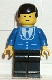 Minifig No: trn069 Name: Suit with 3 Buttons Blue - Black Legs, Black Male Hair Minifig No: trn069 Name: Suit with 3 Buttons Blue - Black Legs, Black Male Hair
