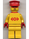 Minifig No: trn102a  Name: Railway Employee Lego Loco 1, Red Plastic Cape