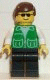 Minifig No: trn111 Name: Jacket Green with 2 Large Pockets - Black Legs, Brown Male Hair Minifig No: trn111 Name: Jacket Green with 2 Large Pockets - Black Legs, Brown Male Hair