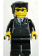 Minifig No: trn116  Name: Suit Black, Flat Top, Blue Sunglasses