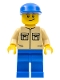 Minifig No: trn139  Name: Shirt with 2 Pockets No Collar, Blue Legs, Blue Cap