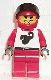 Minifig No: twn010  Name: Race - Driver, Red Scorpion, Red Helmet