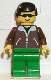 Minifig No: twn013 Name: Jacket Brown - Green Legs, Black Male Hair Minifig No: twn013 Name: Jacket Brown - Green Legs, Black Male Hair