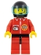 Minifig No: twn025  Name: TV Logo in Globe on Red Jacket, Red Legs with Black Hips, Headset Pattern