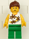Minifig No: twn064 Name: Yellow Flowers - Reddish Brown Ponytail Hair, Green Legs Minifig No: twn064 Name: Yellow Flowers - Reddish Brown Ponytail Hair, Green Legs