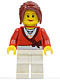 Minifig No: twn117  Name: Sweater Cropped with Bow, Heart Necklace, White Legs, Dark Red Hair Ponytail Long with Side Bangs