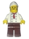 Minifig No: twn310a  Name: Chef, Moustache, Dark Tan and Gray Sideburns, Stubble, No Wrinkles Front or Back