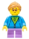 Minifig No: twn362  Name: Child Girl with Dark Azure Hoodie and Ponytail