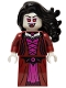 Minifig No: twn530  Name: Vampire - Dark Red Dress, Black Hair